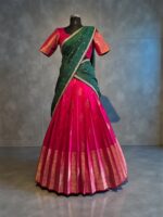 royal blue floral embroidered lehenga set