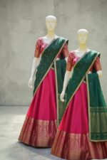 royal blue floral embroidered lehenga set