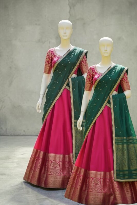 royal blue floral embroidered lehenga set