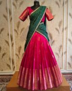 royal blue floral embroidered lehenga set